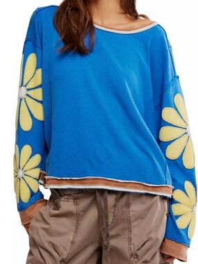 Free People We The Free You're A Star Flower Boxy Shirt